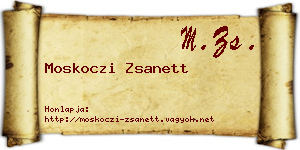 Moskoczi Zsanett névjegykártya
