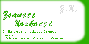 zsanett moskoczi business card